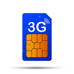 3GSimCard移动电信技术符号病媒存量图解图片