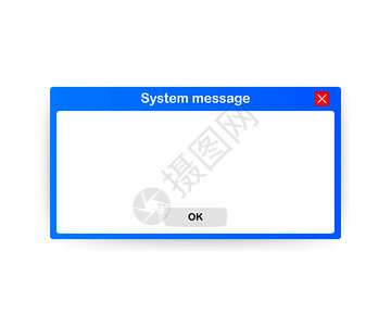 旧学校操作系统信件模板经典计算机用户界面元素与OK按钮矢量存插图图片