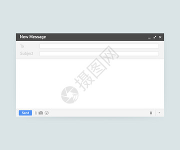 电子邮件模板空白的电子邮件浏览器窗口邮件信息网页矢量框架库存图解图片