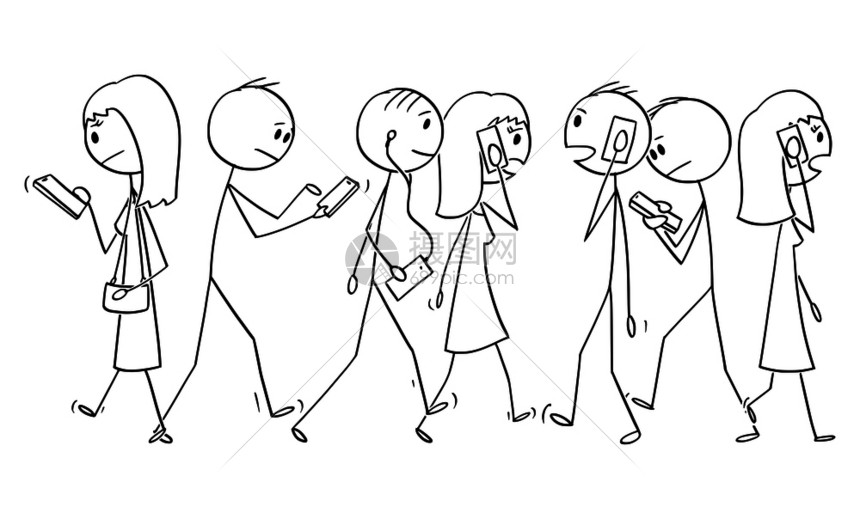 电话或手机的人群行概念图解插画图片下载-正版图片305342031-摄图网