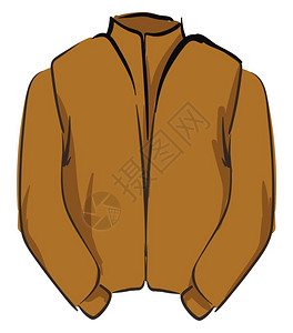 男人努力棕色夹克插图白色背景的矢量插画