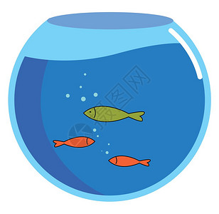 鱼缸立面图插画_鱼缸立面图卡通_鱼缸立面图插图_手绘_板绘_摄图网