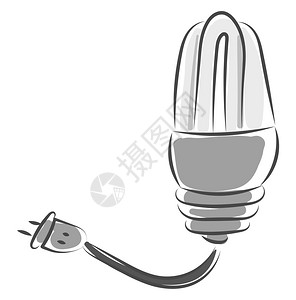 带电缆的小灯泡可连接到电矢量彩色图画或插背景图片