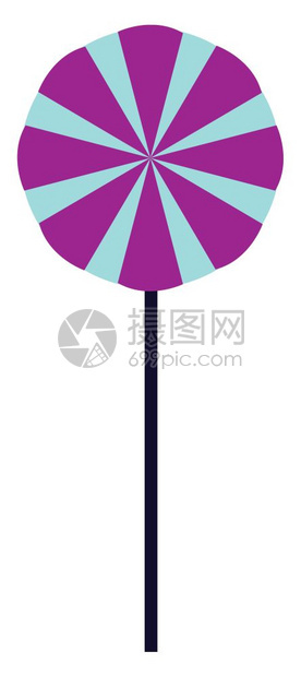 螺旋状紫色棒棒糖图片