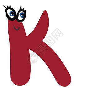 卡通可爱字母K背景图片