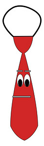 红领带的Emoji红领带两双奥瓦尔形眼向下滚动少数银针棒扣片剪看起来惊人的矢量颜色图画或插图片