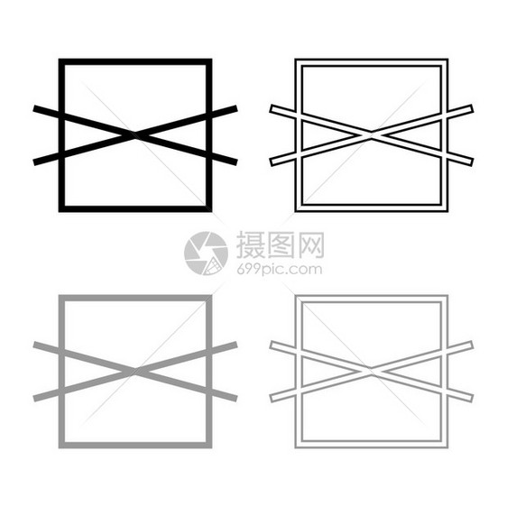 不干衣服护理符号清洗概念衣符号图标大纲设定黑色灰矢量显示平板样式简单图像图片