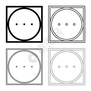 在机器高温模式下烘干衣物护理符号洗概念衣标志图大纲设定黑色灰矢量显示平板样式简单图像图片