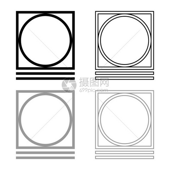 洗衣机符号图标大纲设置黑色灰矢量显示平板样式简单图像图片