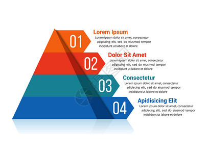 包含四个元素的金字塔成像模板矢量eps10插图图片