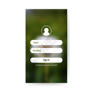 App登录屏幕注册签名密码屏幕布局矢量库存图示图片