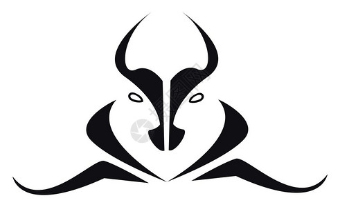 骨质疏松的骨小梁动态雕刻牛纹身手绘设计图插白色背景的矢量插画