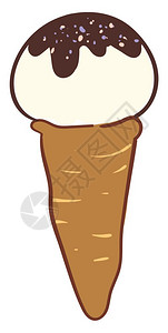 卡通带有巧克力的冰淇淋图片