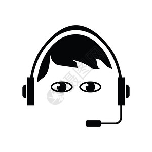 呼叫中心帮助客户服务Logo支助和联系图标代理或接线员Avatar操作员为通信佩戴头盔的人助理或顾问现场聊天助手电话中心帮助现场图片
