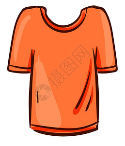 城市平橙色男人衬衫插图白色背景的矢量插画