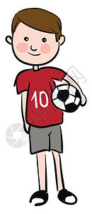 一名穿着足球服装的男孩背景图片