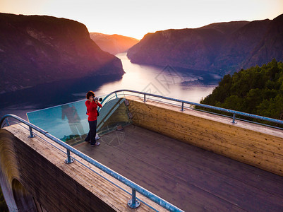 挪威斯堪的纳维亚Aurlandfjellet旅游路线图片