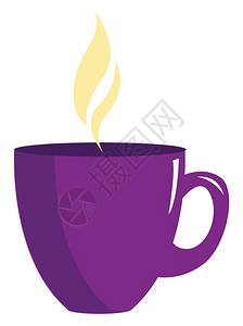 紫色咖啡杯 图片