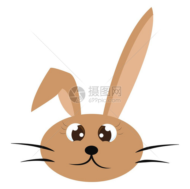 一只悲伤的棕色长耳朵兔子图片