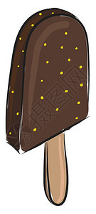 卡通美味巧克力冰淇淋矢量元素图片
