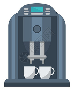 它是一台用于制造咖啡向量彩色图画或插的机器图片