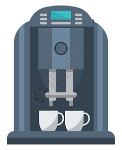 它是一台用于制造咖啡向量彩色图画或插的机器图片
