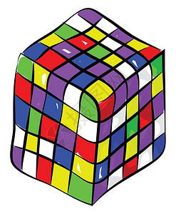 Rubik立方体矢量或颜色插图图片