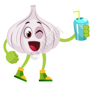 番茄酱意大利面大蒜加水插图白底矢量插画