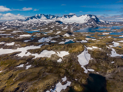 挪威夏季山地景观旅游色5号Sognefjellet公路空中视图山地景观挪威旅游色5号Songnefjellet公路图片