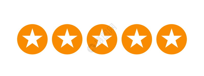 应用程序和网站的星级评分圆的星级Eps10圆的星级图片