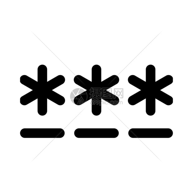 带有私人星号符的输入登录密码