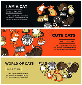 可爱猫的世界互联网宣传海报图片