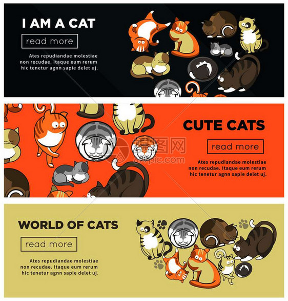 可爱猫的世界互联网宣传海报图片