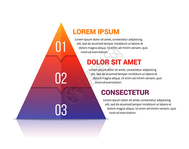 包含三个元素的金字塔成像模板包括软梯度颜色矢量eps10插图金字塔成像图图片