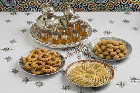 摩洛哥GazelleHorns传统节日图片