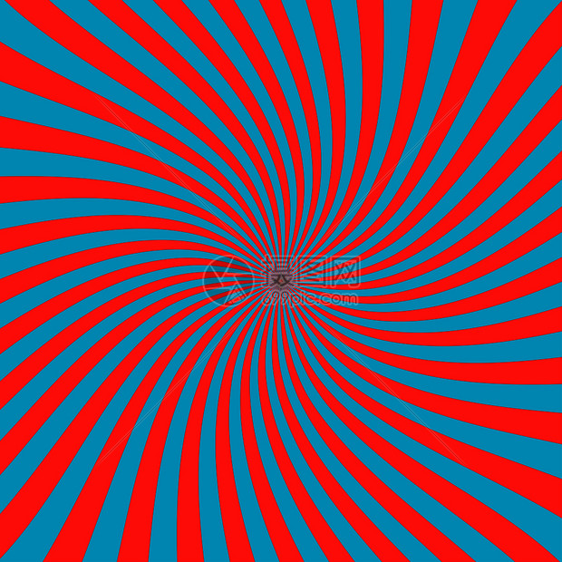 红蓝螺旋形射线矢量设计背景