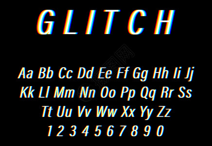 白色字母数字矢量设计模板图片