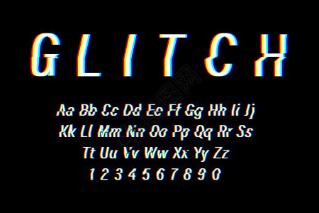 白色扭曲字母数字矢量设计模板图片