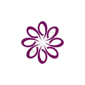 紫花装饰逻辑模版说明设计矢量EPS10图片