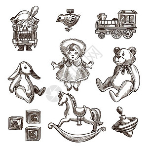 马克穆多玩具马插画