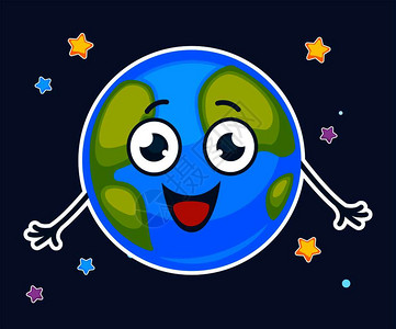 卡通可爱地球图片素材