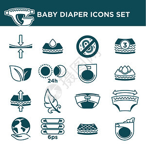 婴儿尿布套件信息图标 图片