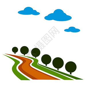 绿色和自然靠近生锈地区和云雾运输驾驶和送货物从村庄到城市中心乡村地区高速公路的轨道图片