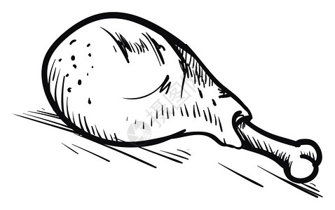 腊味鸡腿插画