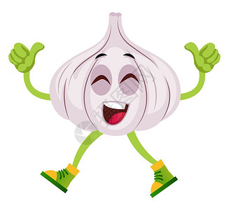 父母健康大蒜快乐插图白色背景的矢量插画