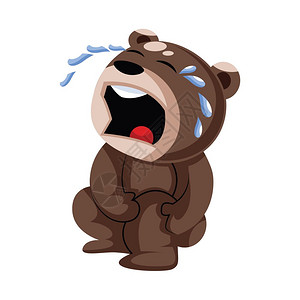 捂膝盖棕色泰迪熊白底的膝盖矢量插图受伤插画