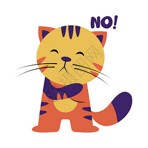 猫咪回头插画-猫咪回头卡通-猫咪插图-摄图网