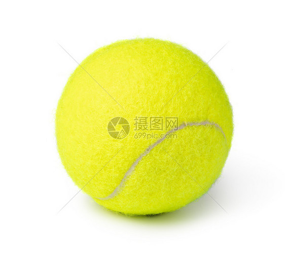 网球在白色背景上孤立的网球图片