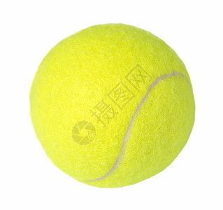 网球在白色背景上孤立的网球图片