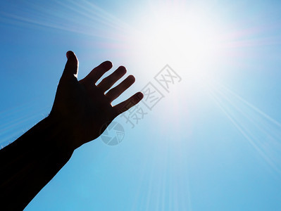 手对太阳设计的要素图片
